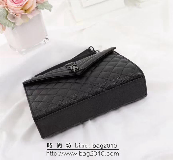 YSL聖羅蘭 爆款 魚子醬紋牛皮鏈條單肩斜挎包 26808-1 YAS1528